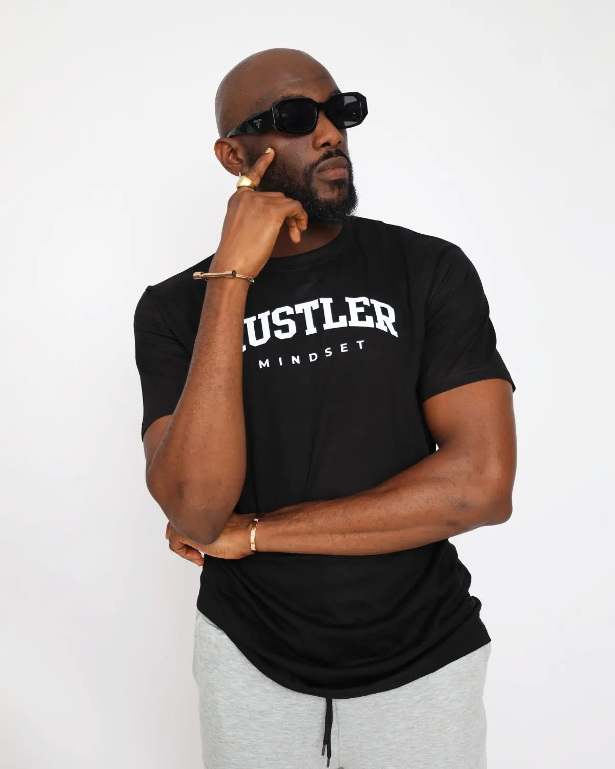 Hustler Mindset Tee (Black) - Image 2