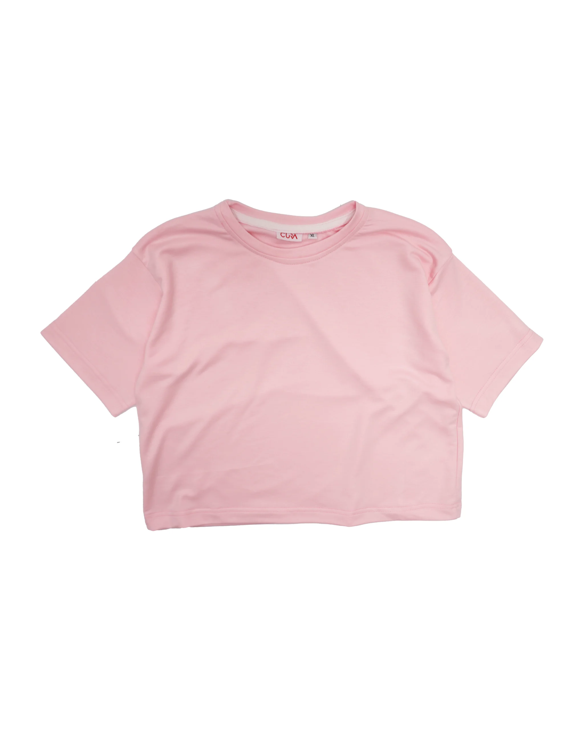 Cura Pink Short Sleeves Crop top