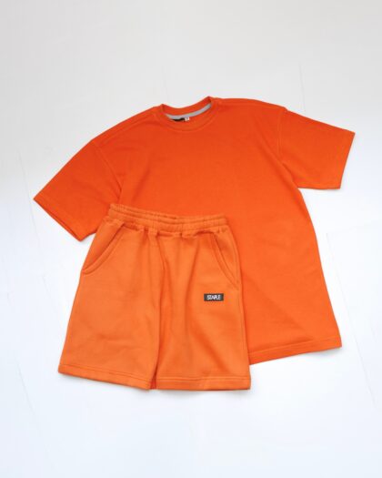 Staple Top & Short Matching Fleece Set (B. Orange)